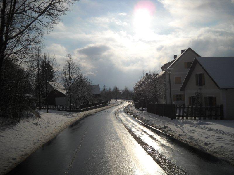 Gaisthal Ortseingang im Winter